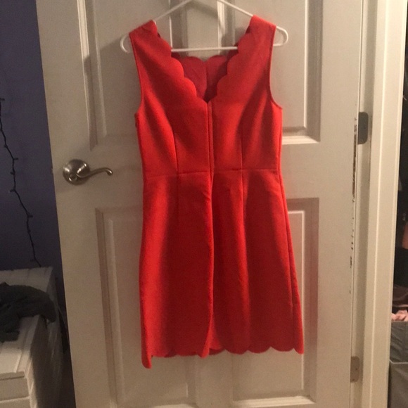 Coral Scalloped J Crew Dress - Picture 2 of 3